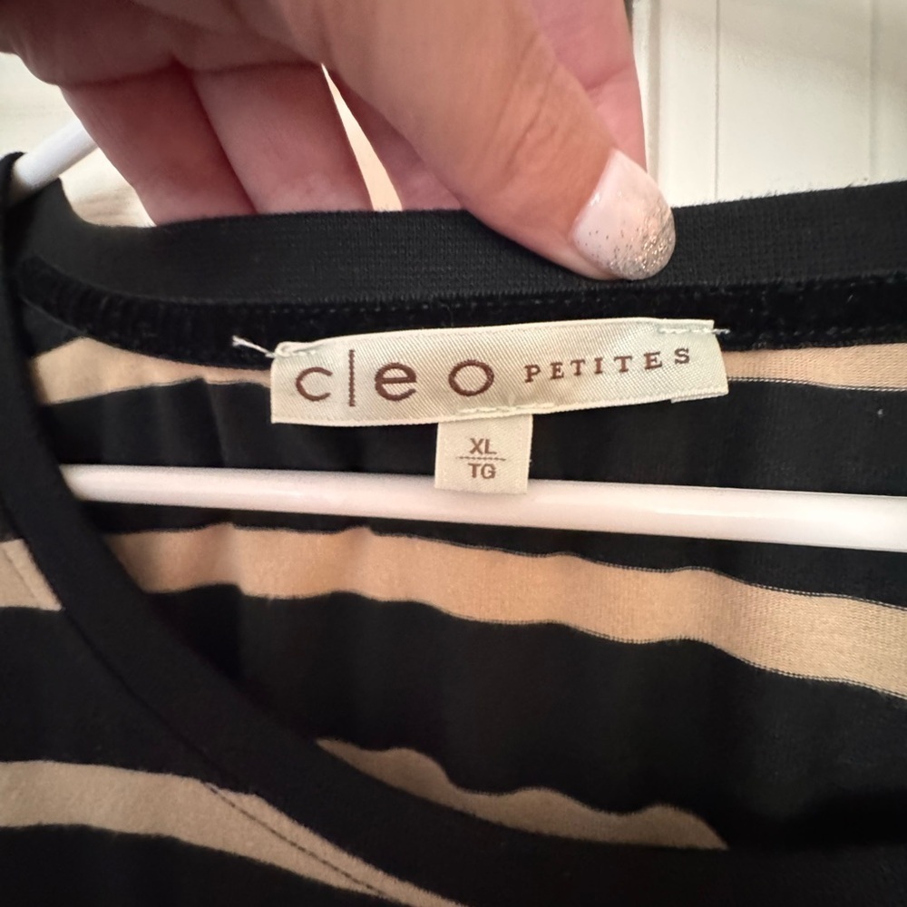 Cleo Black and Tan Striped Top - Picture 5 of 5